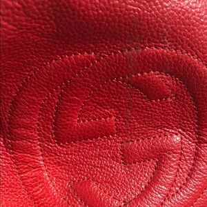 Gucci Red Pebbled Leather Bag